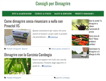 Tablet Screenshot of consigliperdimagrire.com